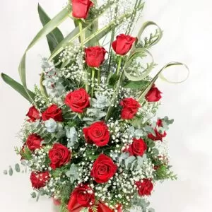 Cachepô Gigante com 24 rosas importadas